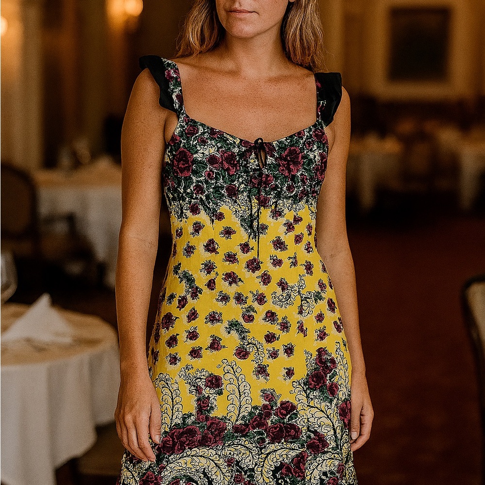 Nanette Lepore, size 4, floral dress, figure-flattering